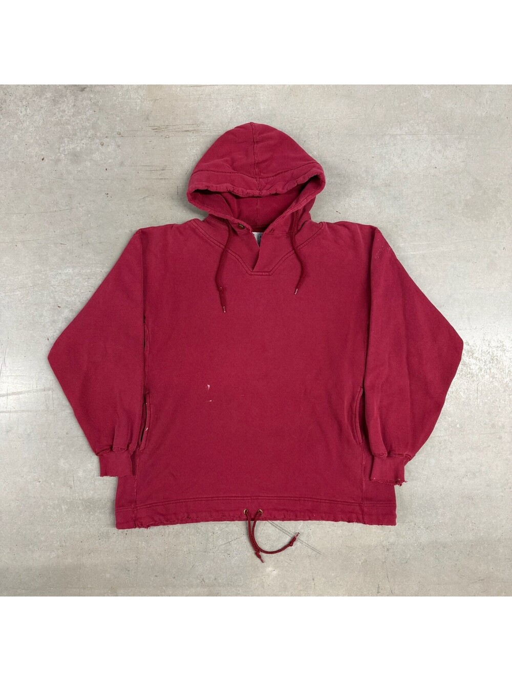 Vintage 90s Russell Athletic Blank Heavyweight Pullover Hoodie Large Red